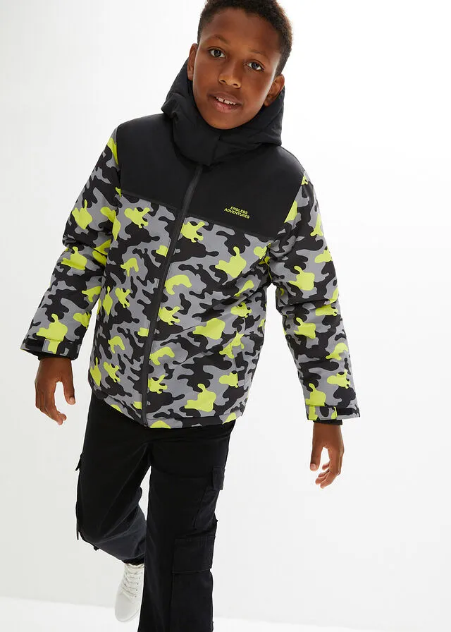 Chaquetón Negro estampado