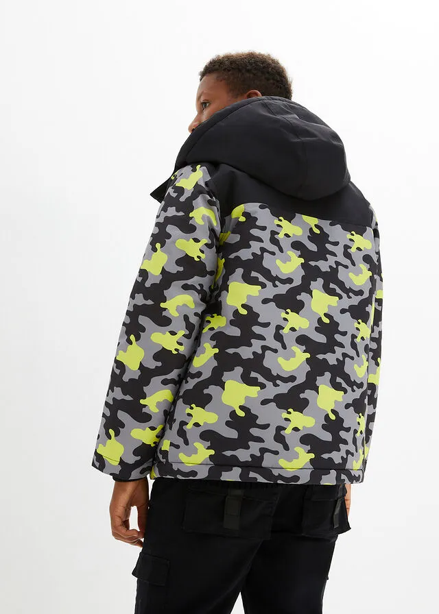 Chaquetón Negro estampado