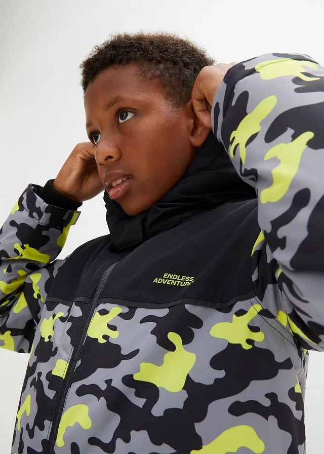 Chaquetón Negro estampado