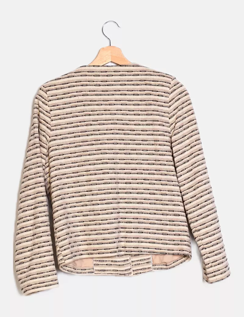 Charlise Chaqueta beige estampada