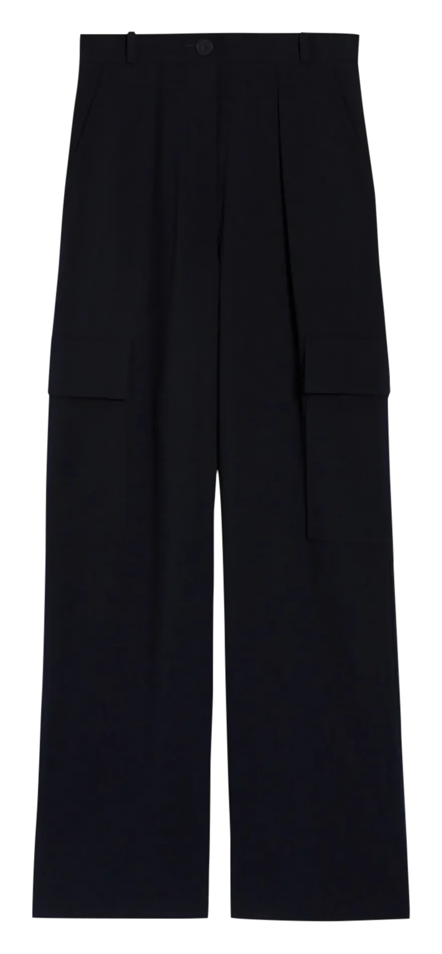 CLAUDIE PIERLOT Pantalón recto de talle alto en azul