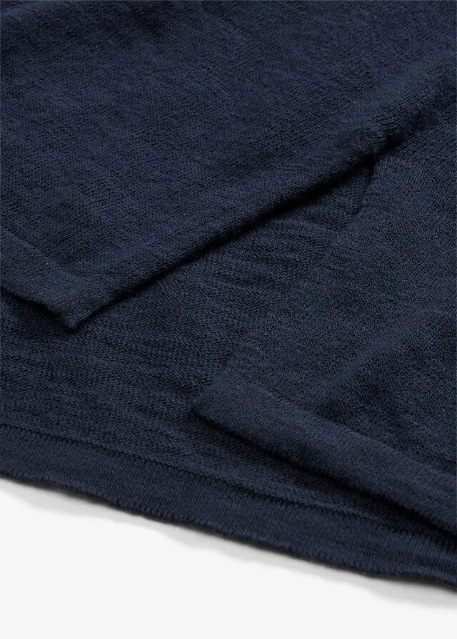 Cárdigan con aberturas Azul oscuro