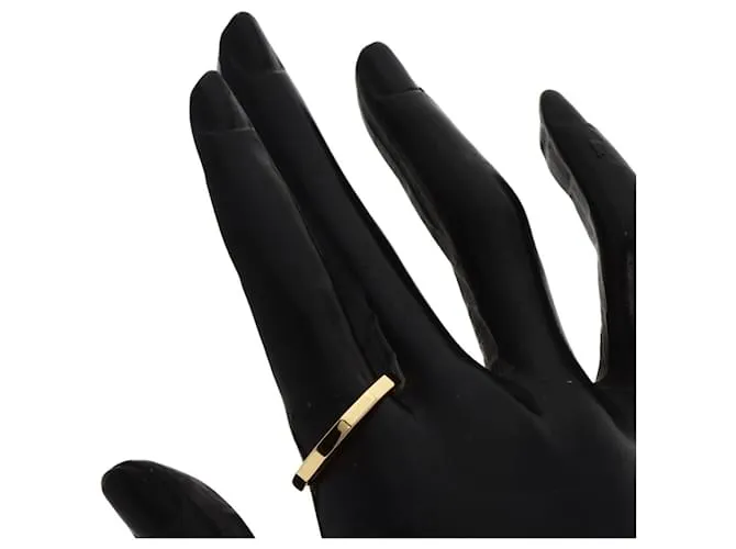Céline Anillo de banda de oro amarillo de 18K con piedra interior Celine 