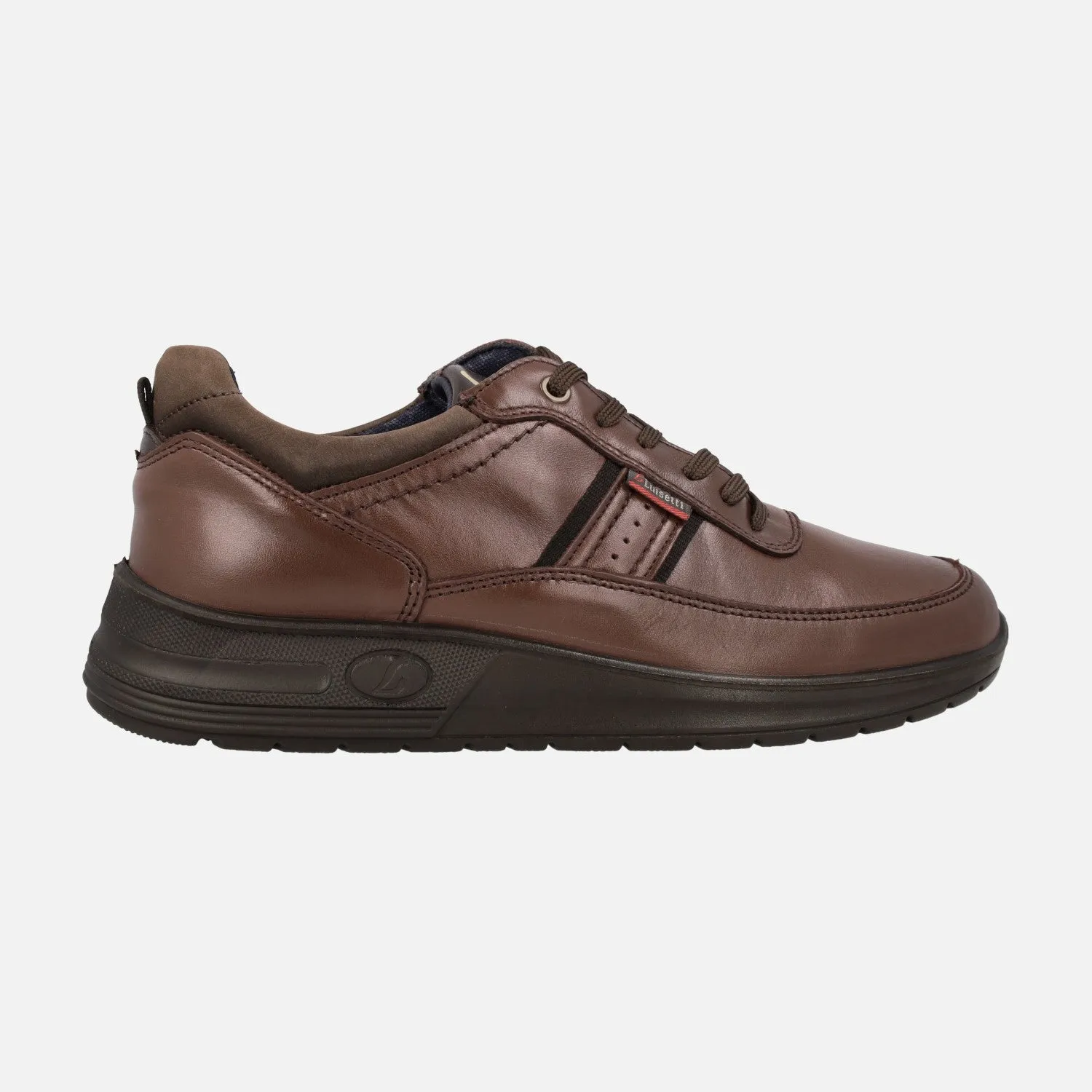 Deportivas para hombre confort en piel marrón