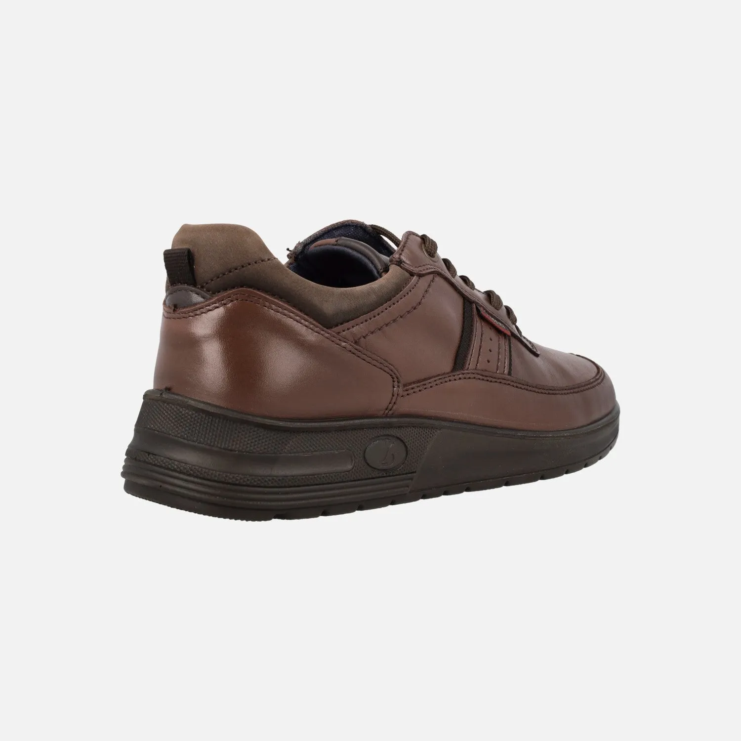 Deportivas para hombre confort en piel marrón