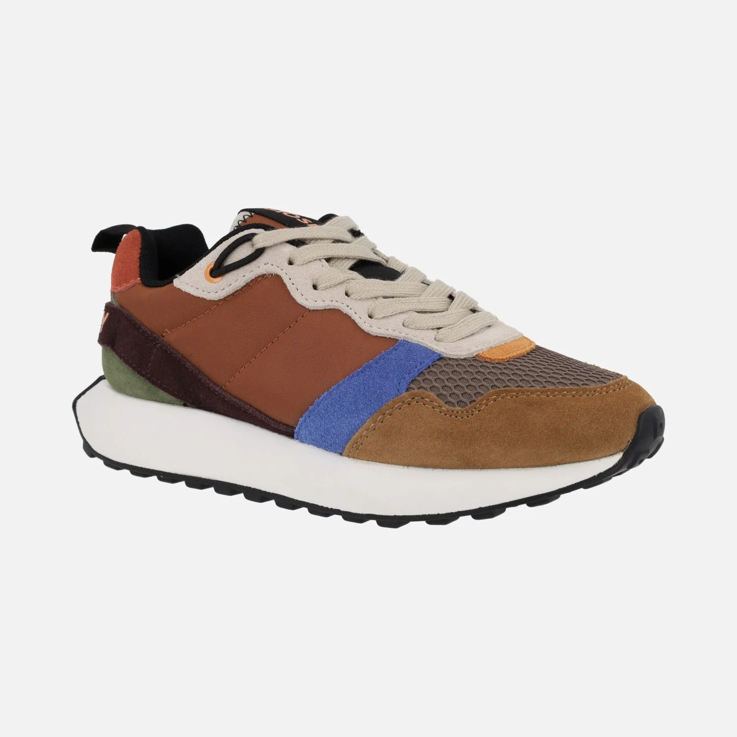 Deportivas retro Gioseppo Custer en combinado marrón