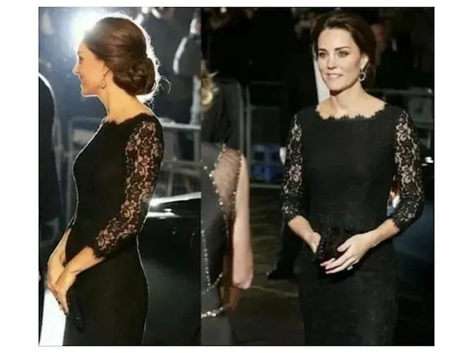 Diane Von Furstenberg Vestido encaje DvF Zarita negro 