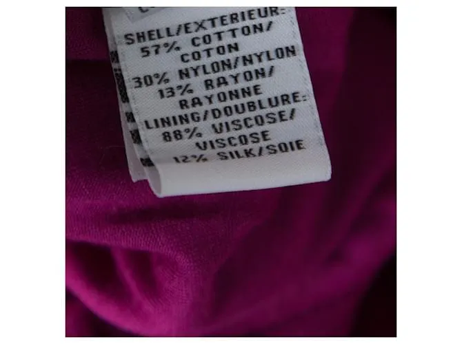 Diane Von Furstenberg Vestido fucsia con escote redondo de encaje Zarita de DvF 