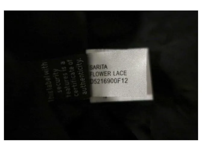 Diane Von Furstenberg Vestido negro de encaje floral Sarita de DvF 
