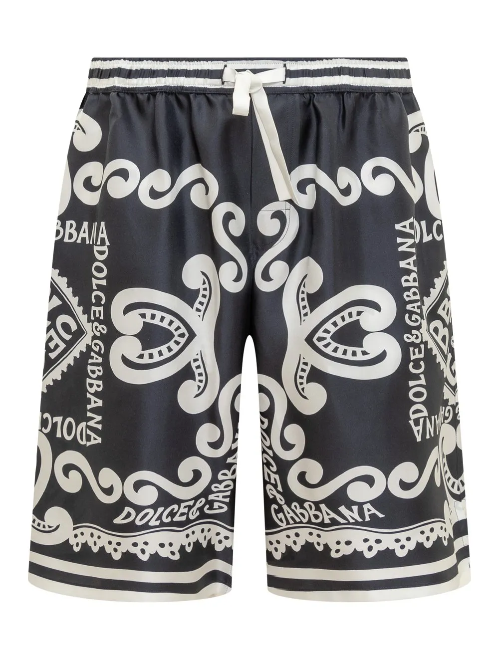DOLCE & GABBANA Marina Silk Twill Jogging Shorts.