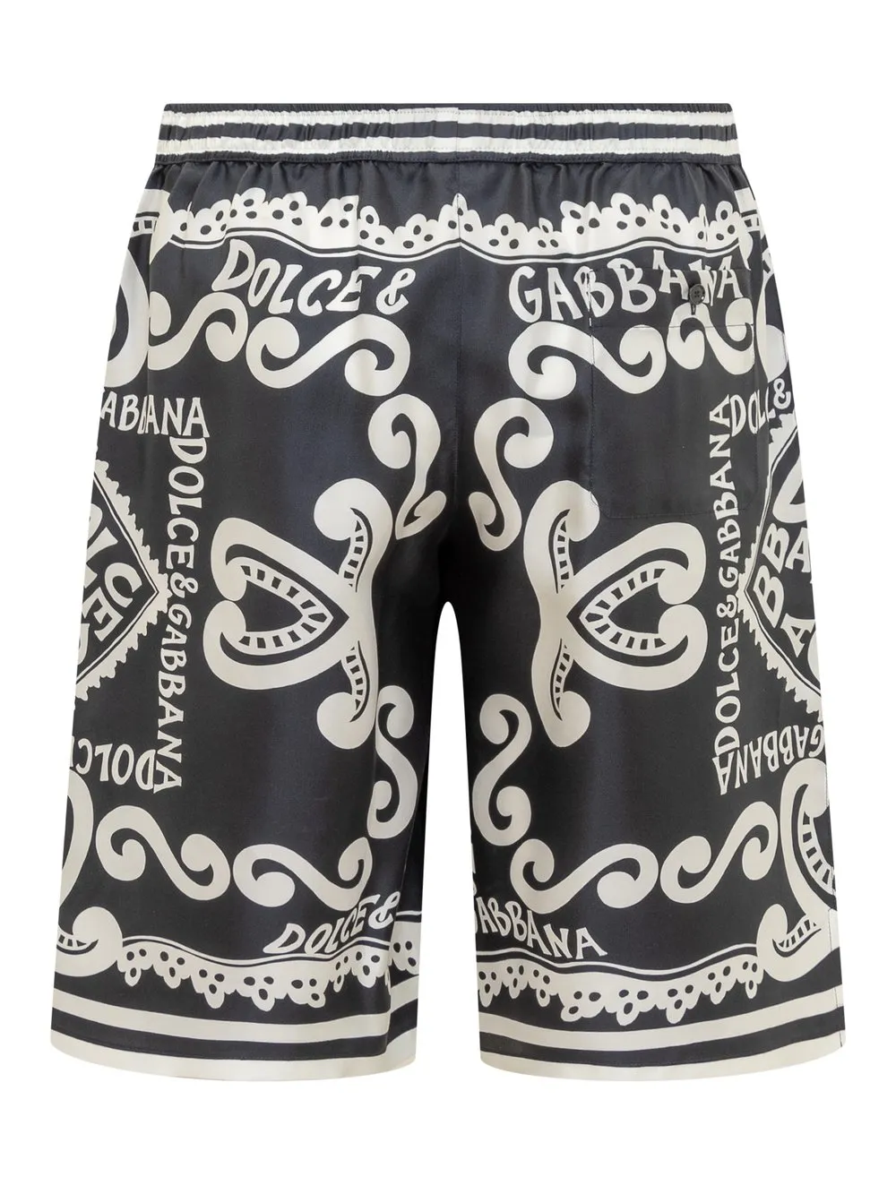 DOLCE & GABBANA Marina Silk Twill Jogging Shorts.