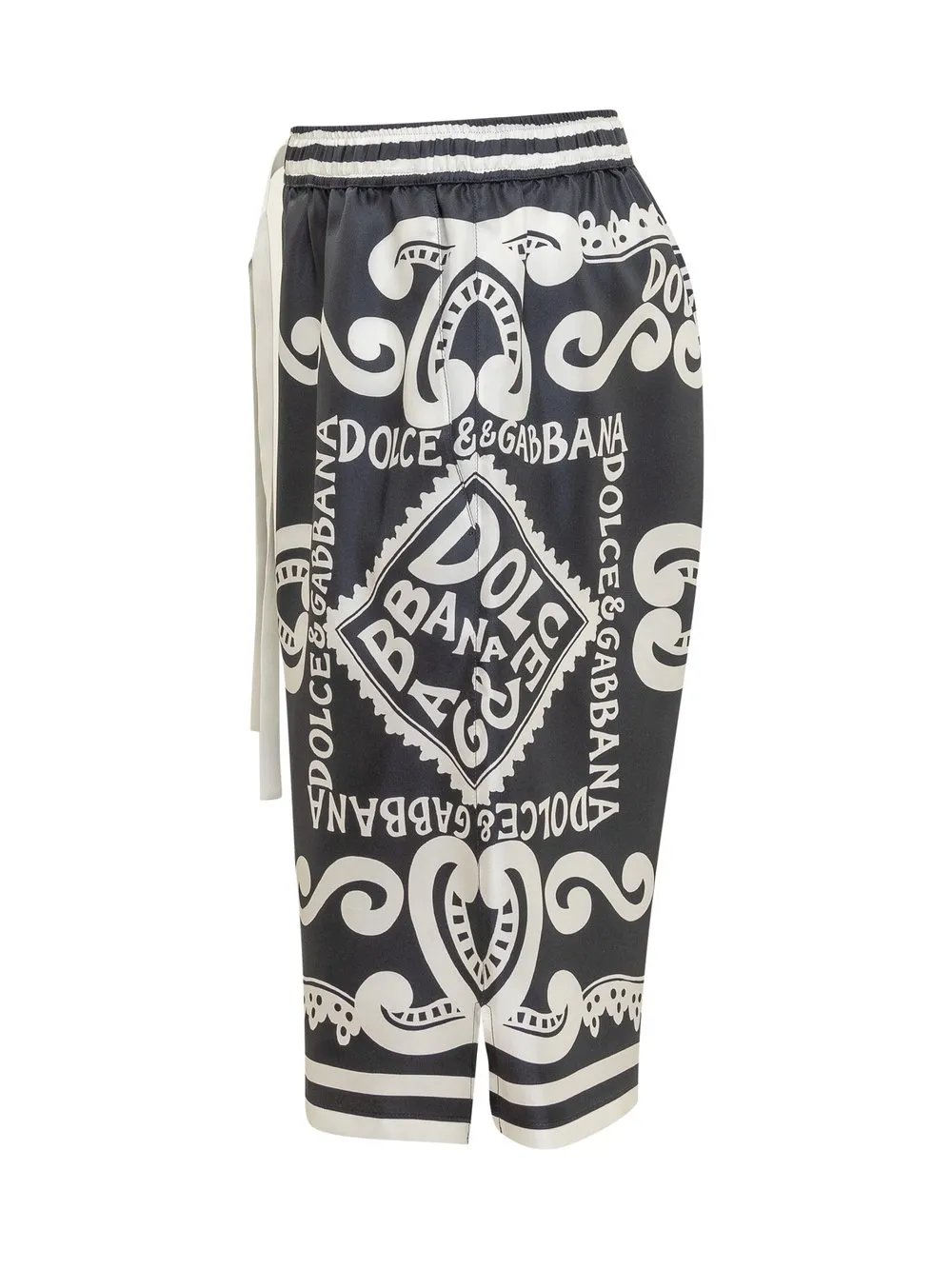 DOLCE & GABBANA Marina Silk Twill Jogging Shorts.