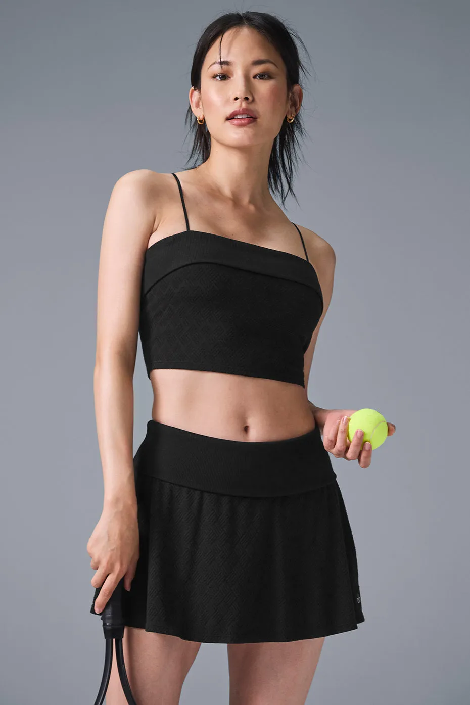 DOUBLES ONLY BRA TANK  BLACK