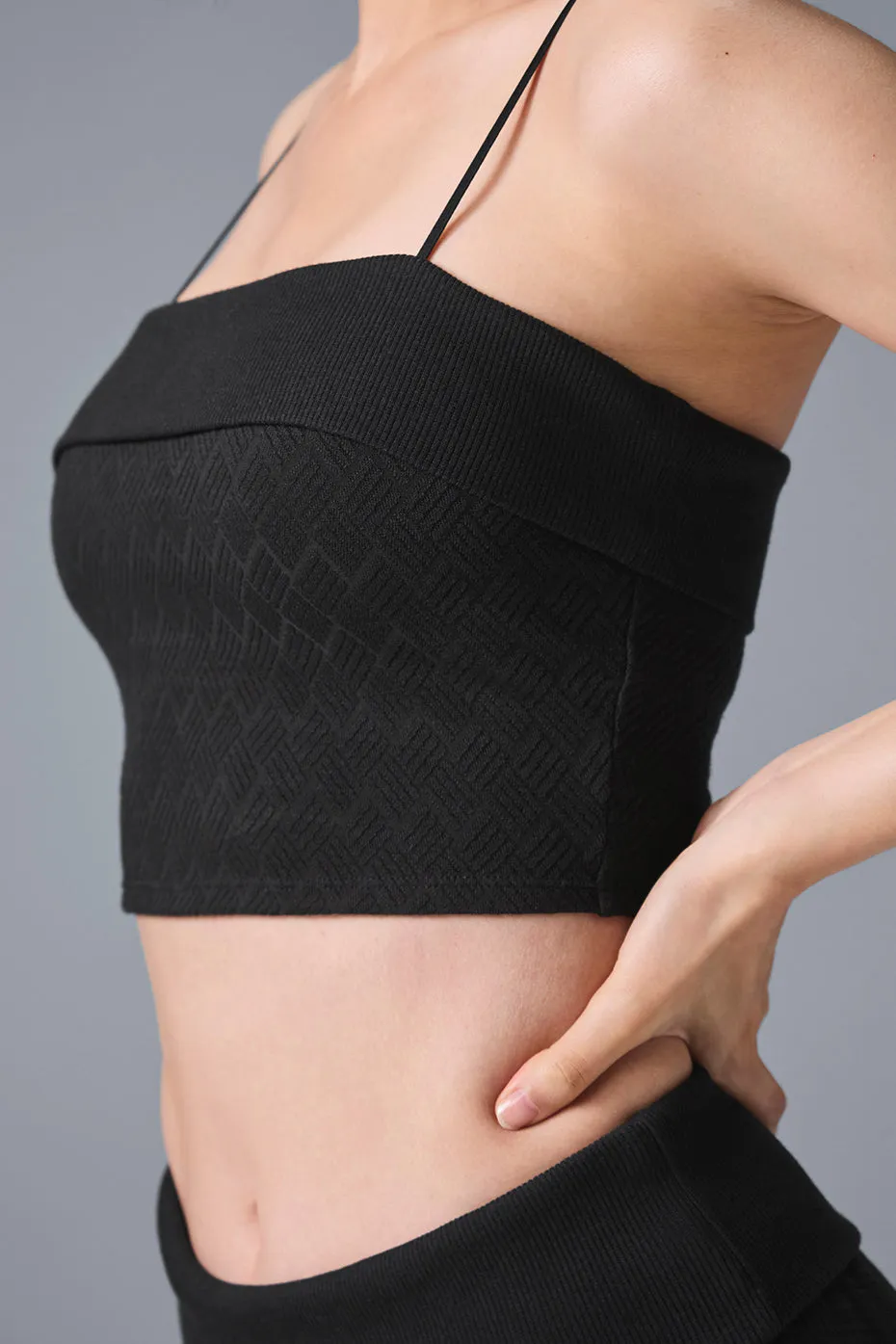 DOUBLES ONLY BRA TANK  BLACK