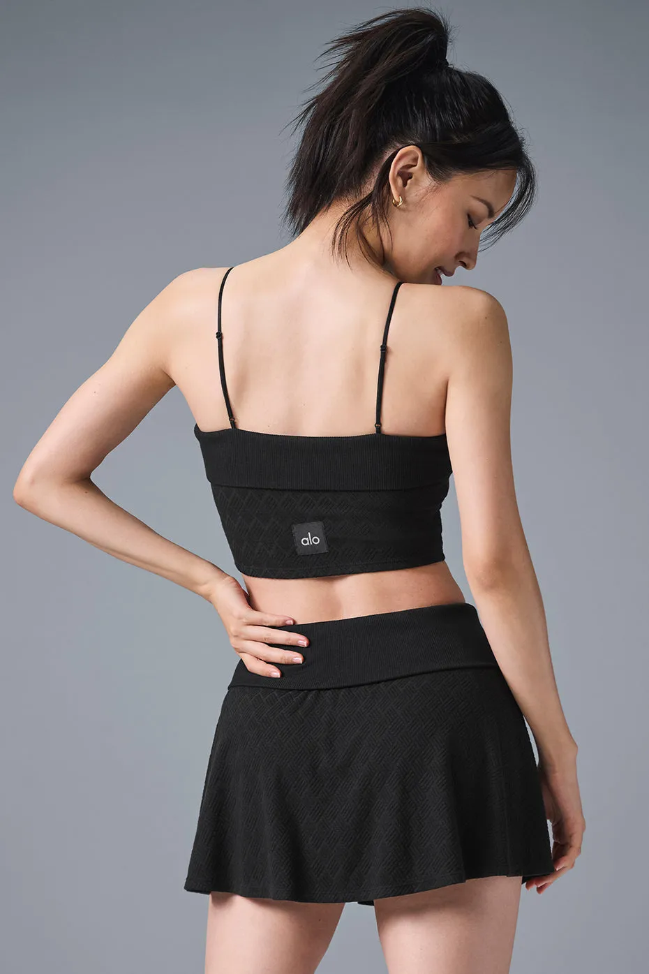 DOUBLES ONLY BRA TANK  BLACK
