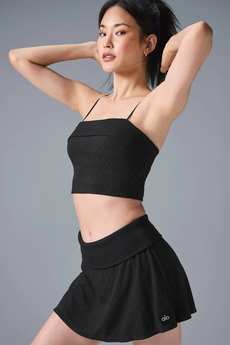 DOUBLES ONLY BRA TANK  BLACK