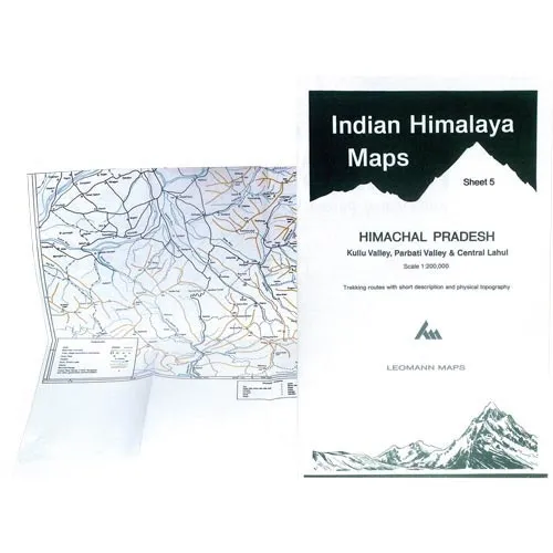 ED. LEOMANN MAPS PU. HIMACHAL PRADESHSHEET 5 KULLU VALLEY