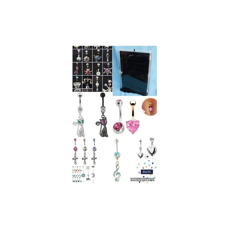Expositor de Piercing Vitrina Giratoria + 180 Piercing