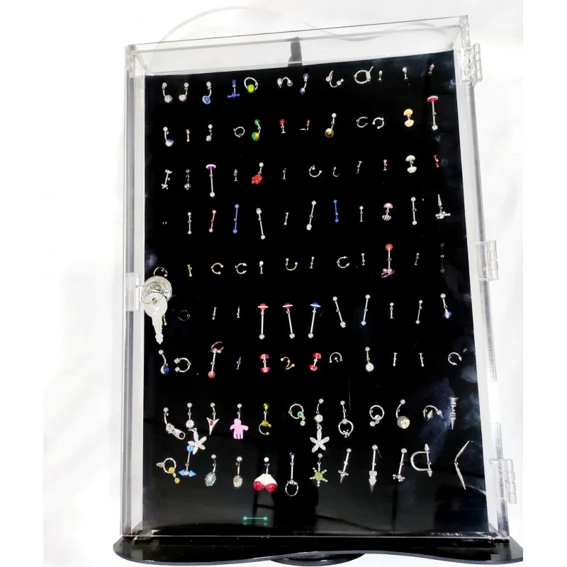 Expositor de Piercing Vitrina Giratoria + 180 Piercing