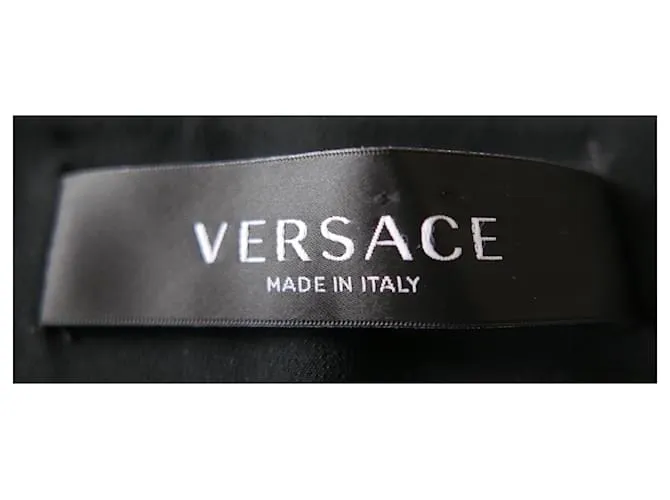Falda mini con botones de Medusa de Versace Negro 