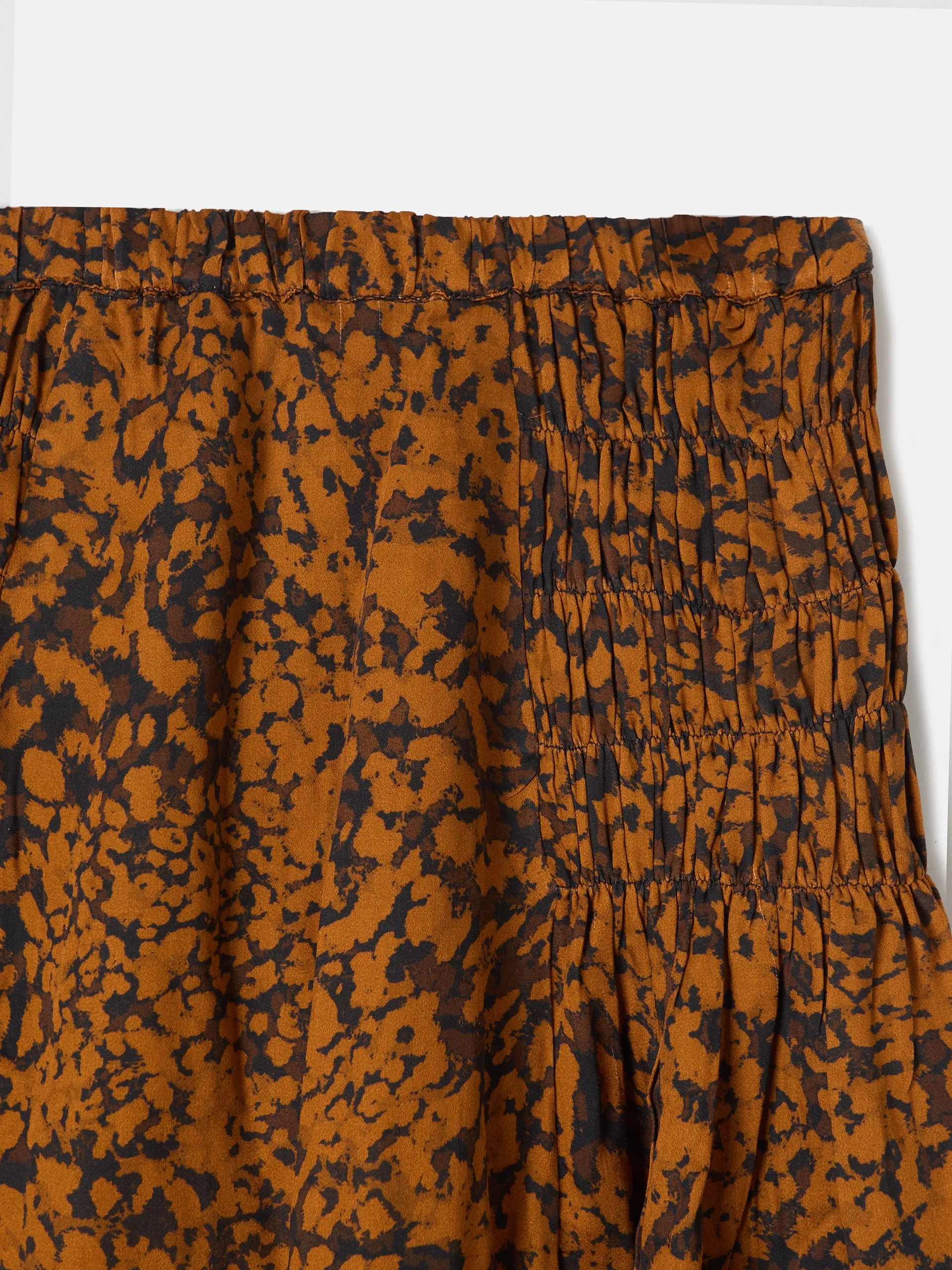 Falda mini estampado animal print marron