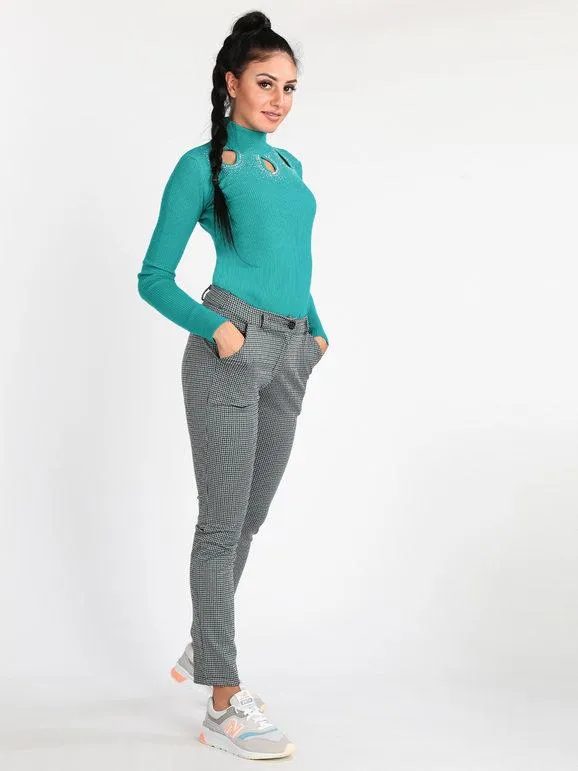 Frenetika Pantalones elegantes de pierna recta para mujer.