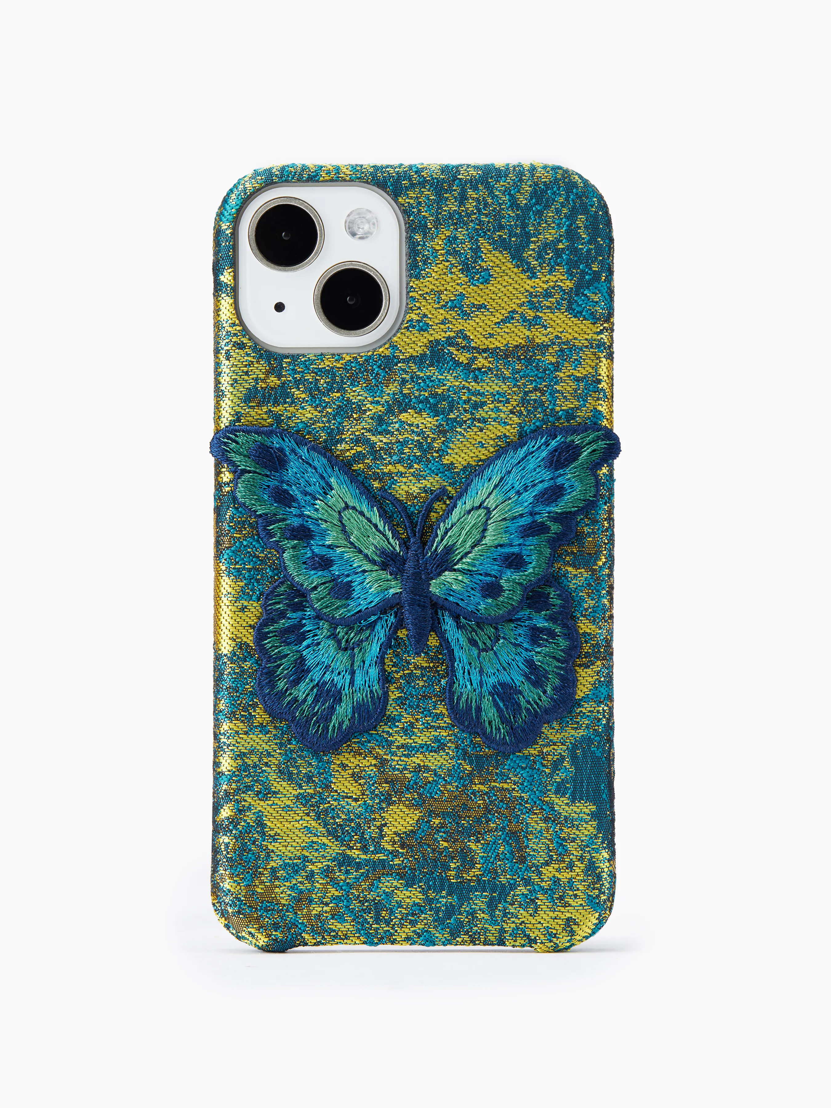 Funda de móvil bordada con mariposa