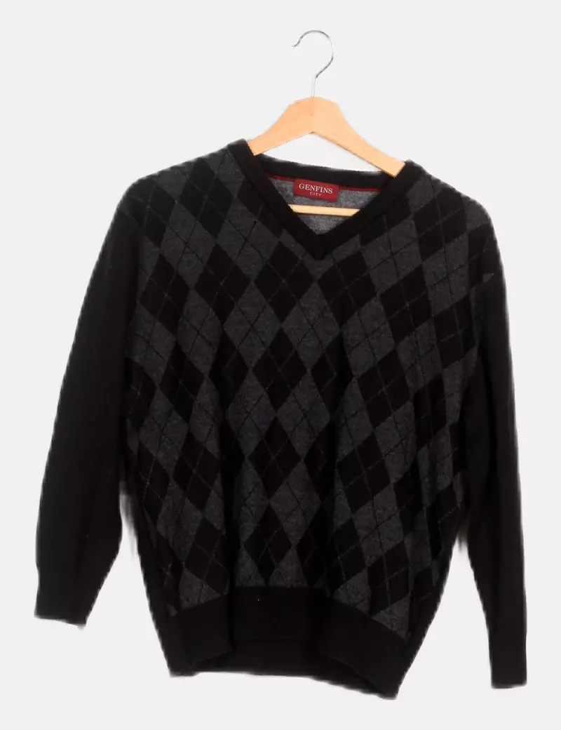 Genfins Jersey negro con rombos