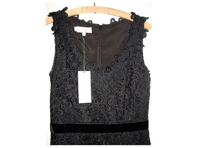 Hobbs Vestido de encaje de Roshwen Negro 
