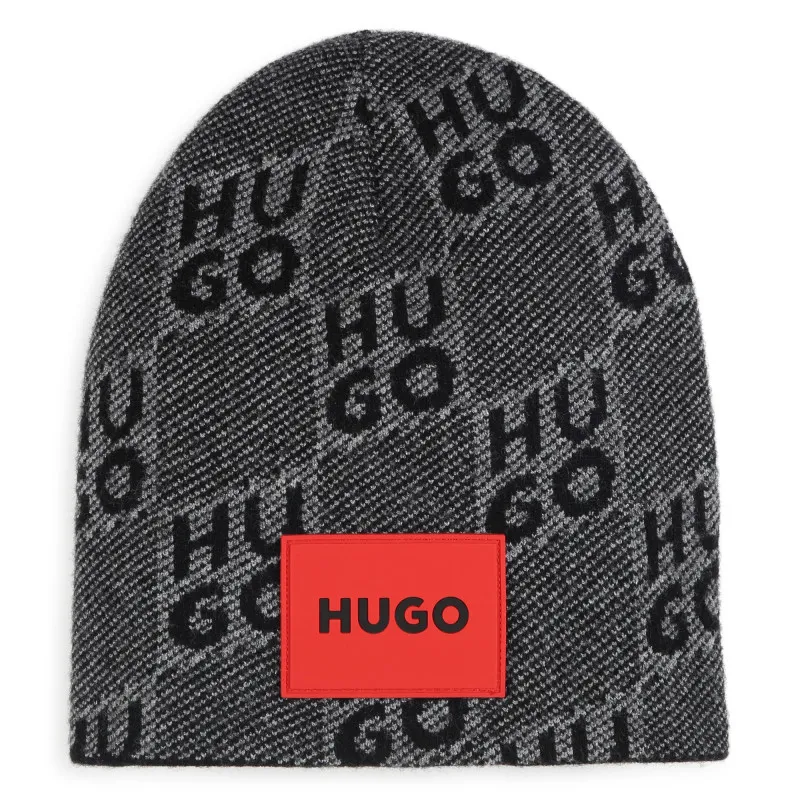 HUGO Gorro de punto y cuadros
