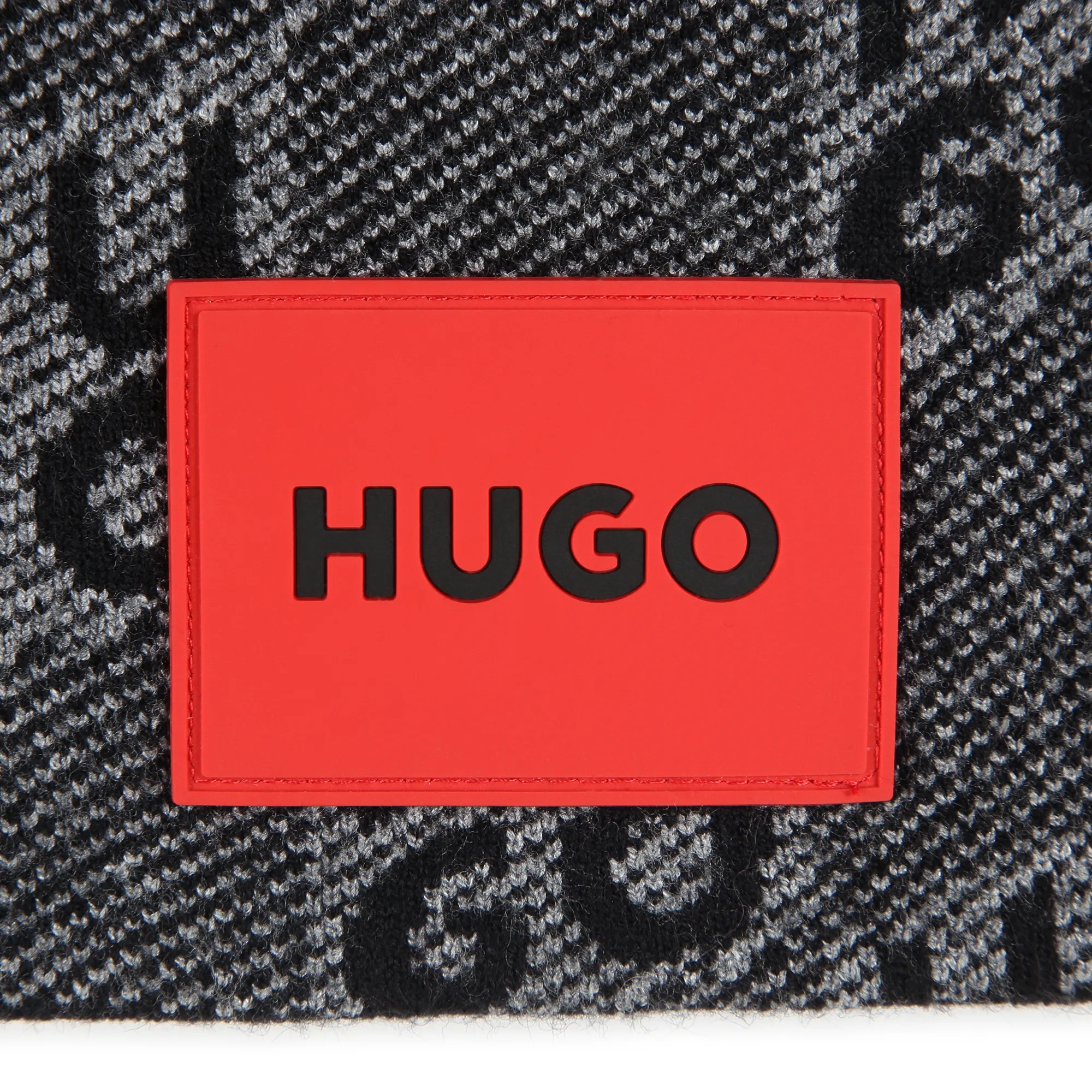 HUGO Gorro de punto y cuadros