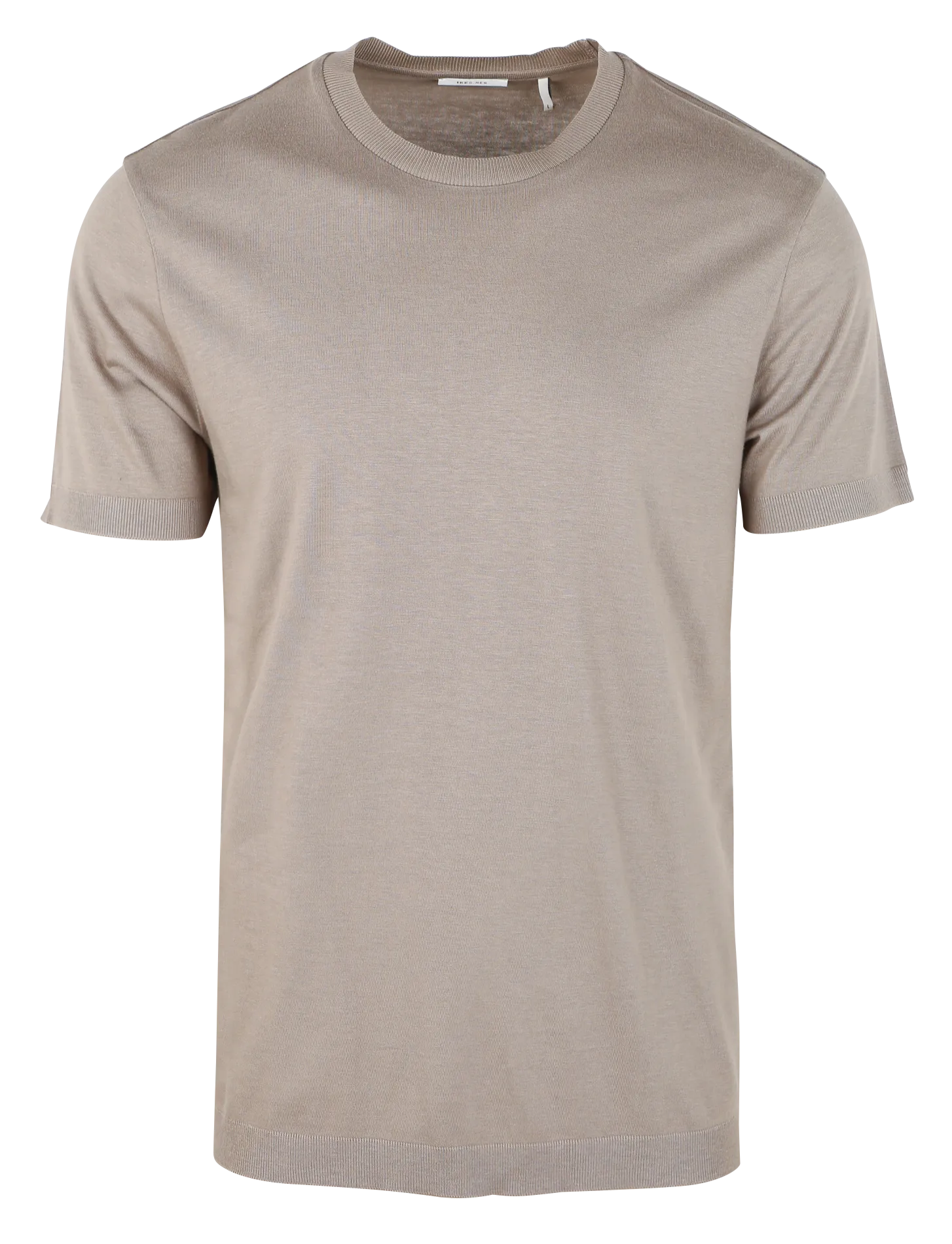 IKKS Camiseta de cuello redondo de algodón elástico en marron