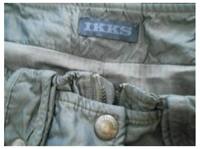 Ikks muy bonita falda caqui de viscosa de algodón y poliéster con cintura marcada 34 US, ideal para 34/36 en dimensiones: tamaño