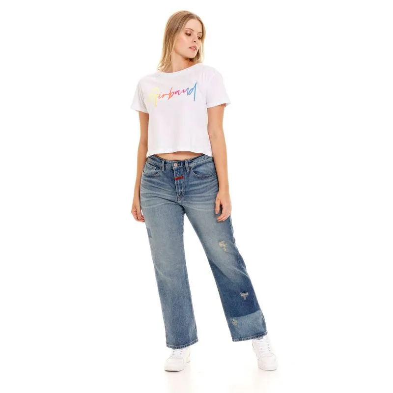Jean Rigido Para Mujer Giselle Girbaud