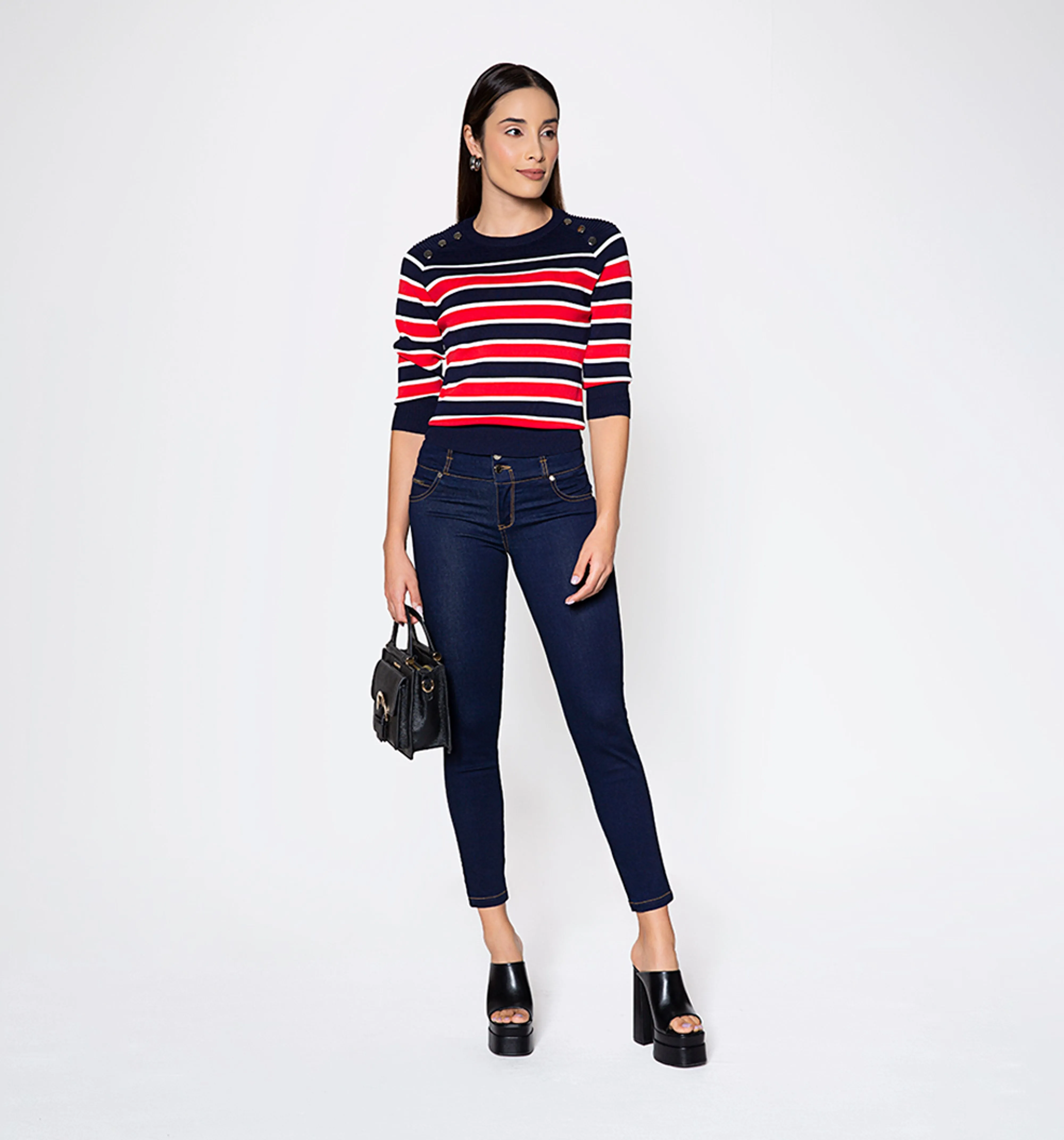 Jean ultraslim, pretina ancha