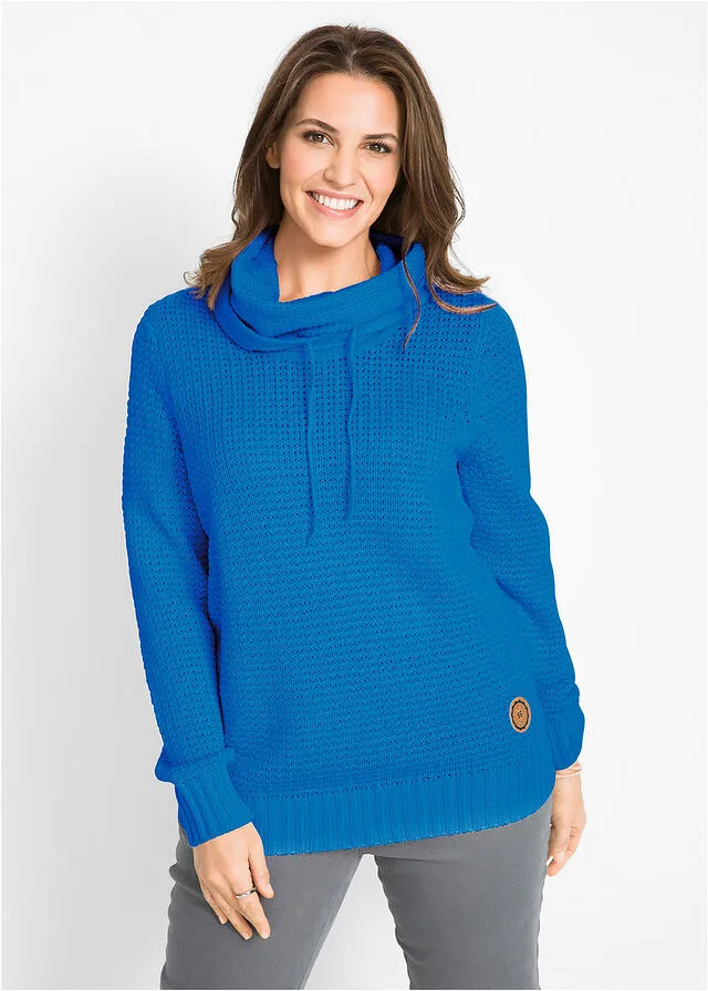Jersey de cuello tipo chal Azul marino