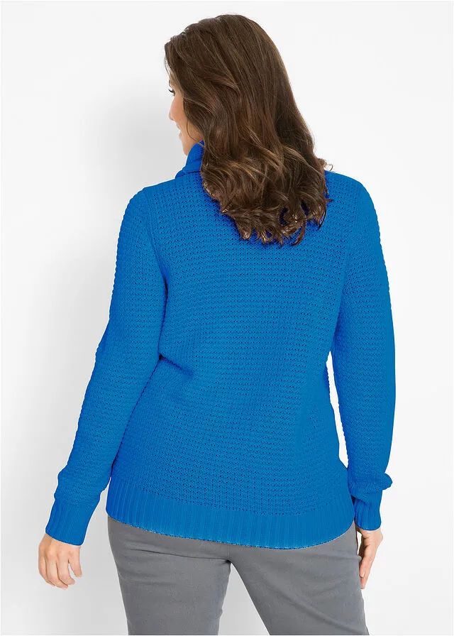 Jersey de cuello tipo chal Azul marino