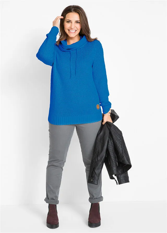 Jersey de cuello tipo chal Azul marino