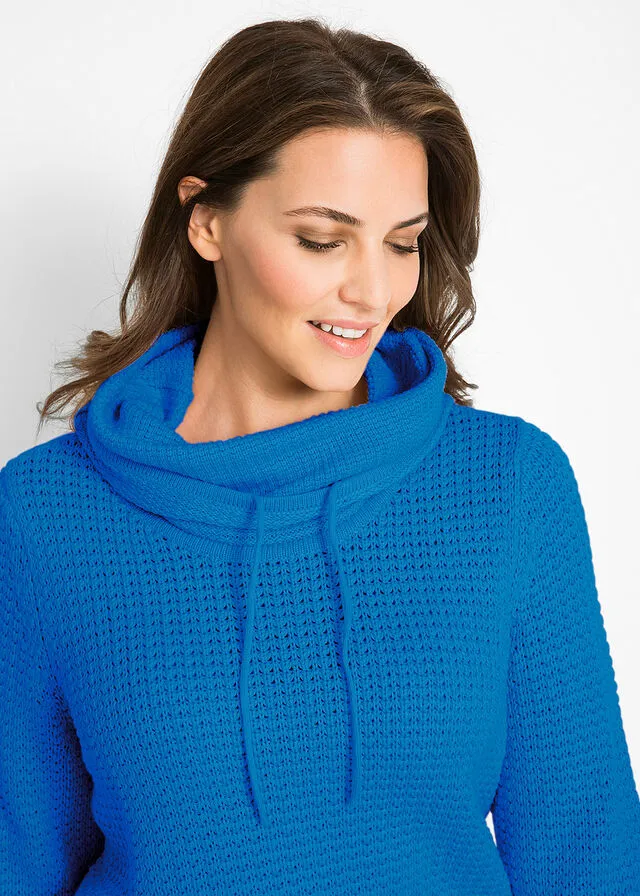 Jersey de cuello tipo chal Azul marino