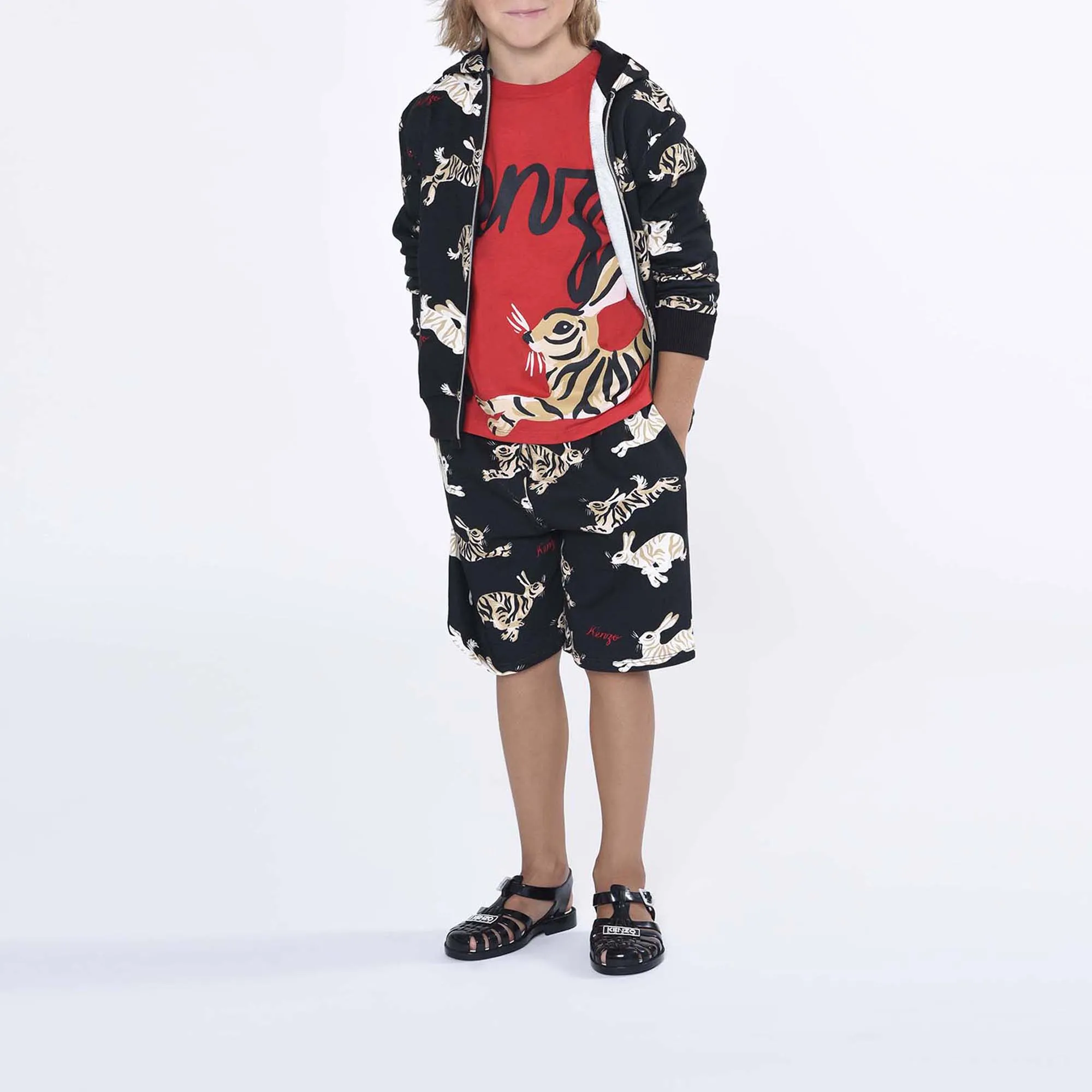 KENZO KIDS Gorro de algodón y cachemira