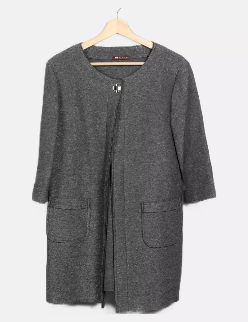 Klasiks Levita gris brillo metalizado
