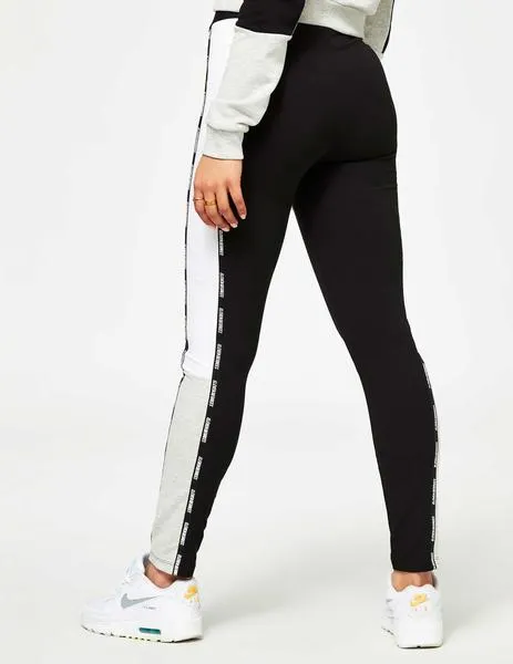 LEGGINGS 11 DEGREES TAPED CUT AND SEW  BLACK / GREY MARL