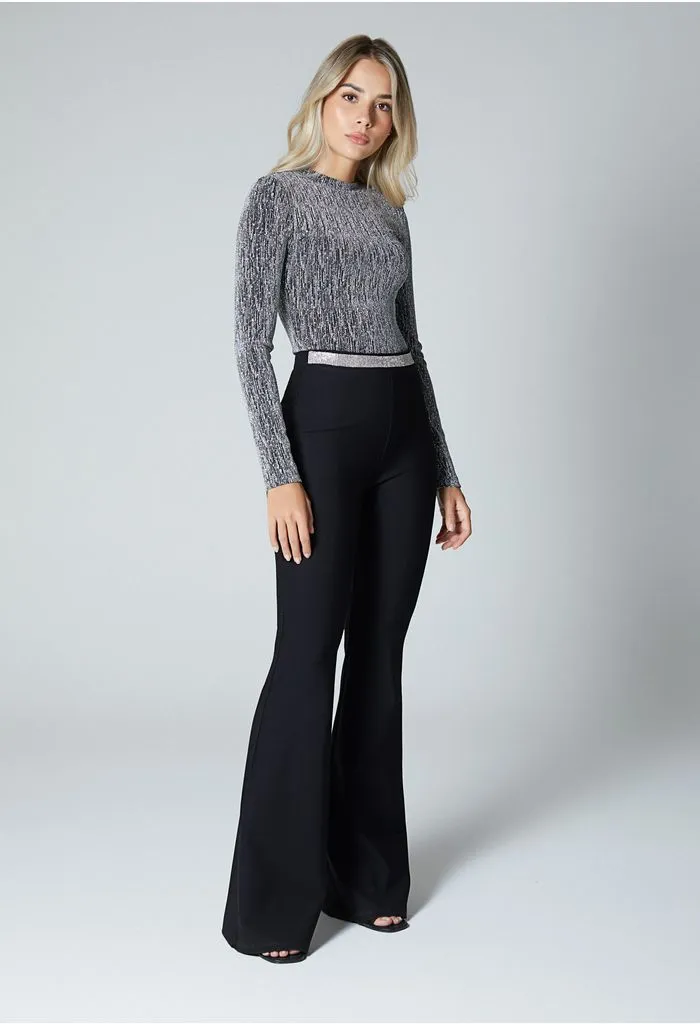 Leggings campana para mujer tiro alto