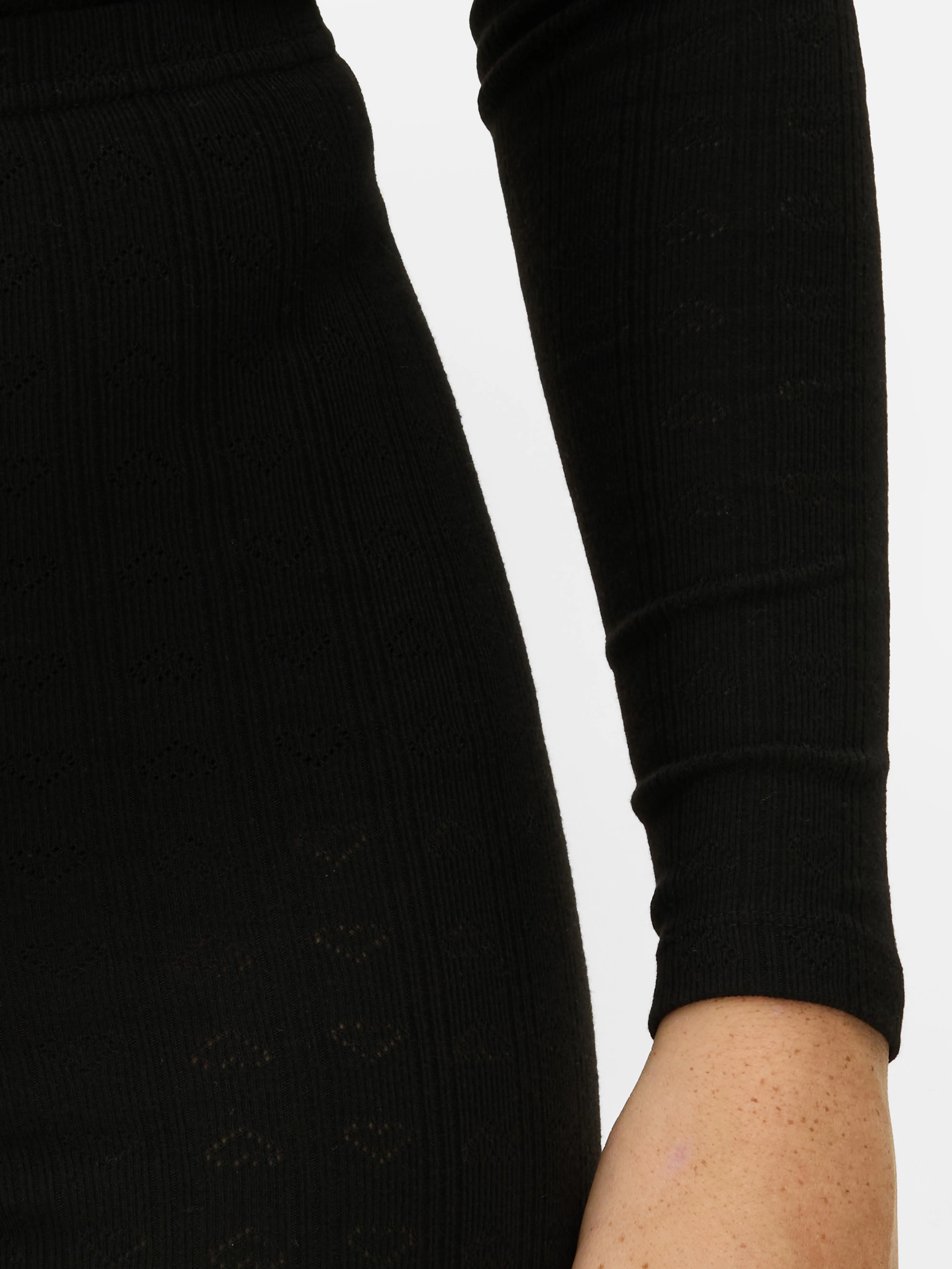 Leggings térmicos de punto calado