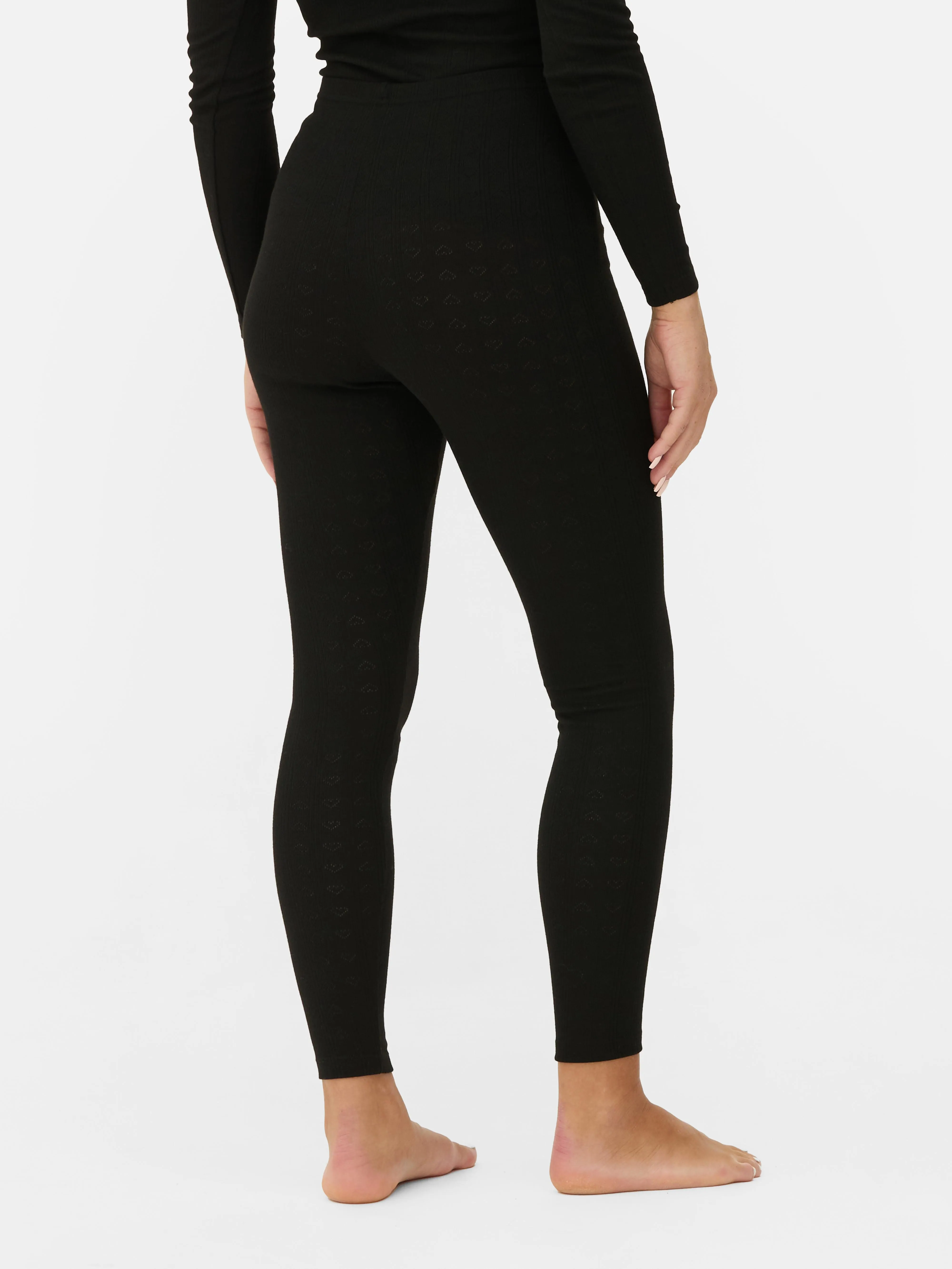 Leggings térmicos de punto calado
