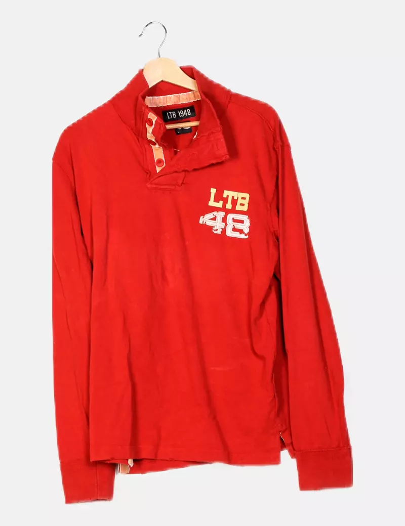 LTB Polo granate estampado