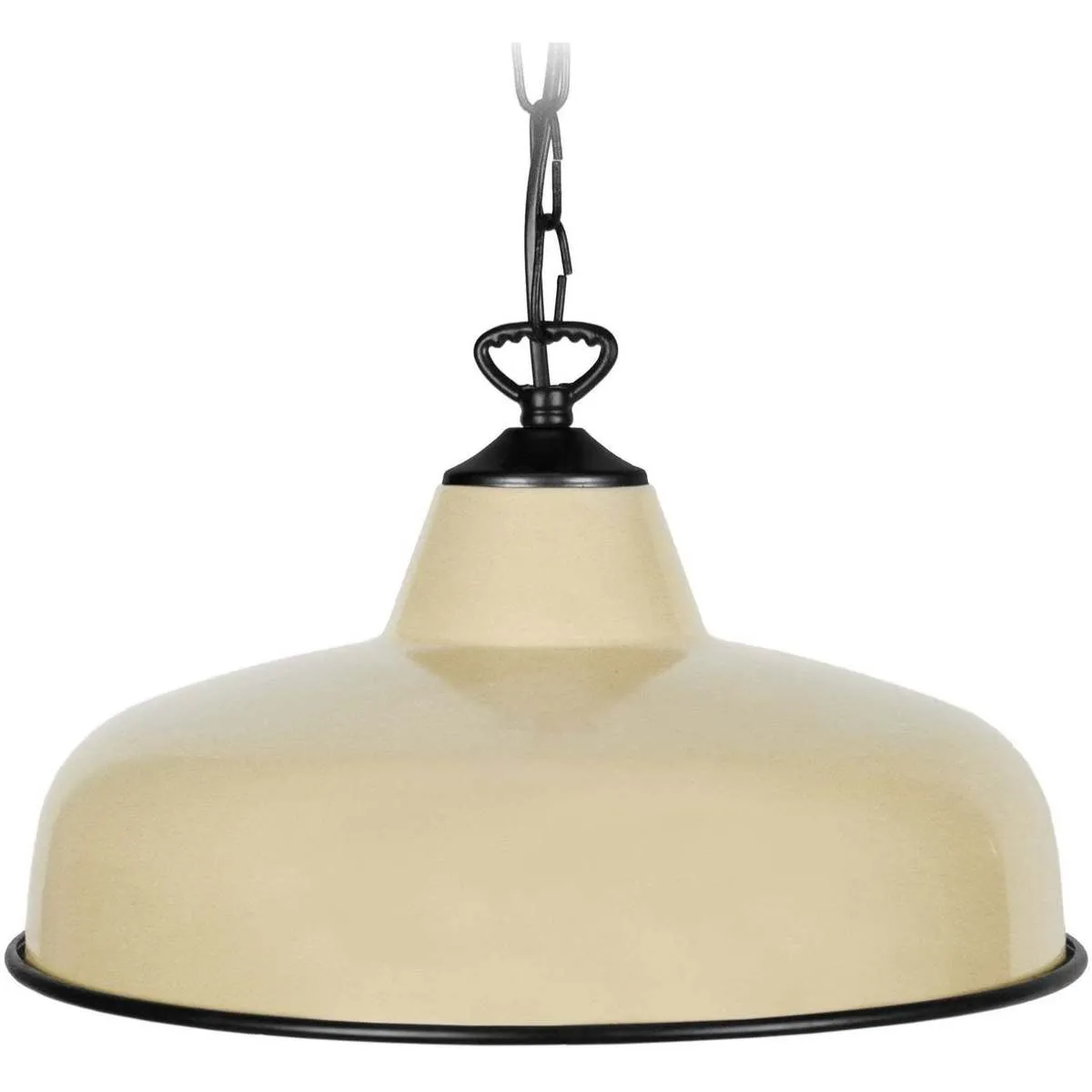 Lámpara colgante redondo metal crema