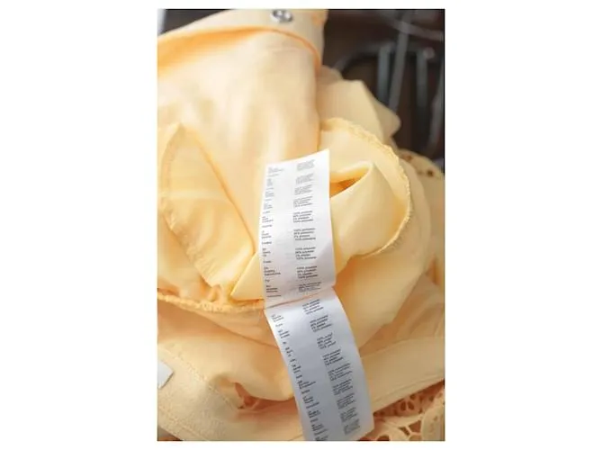 Maje Vestido con encaje Amarillo 