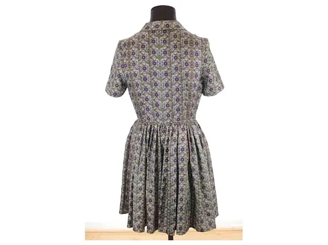 Manoush Vestido de seda Caqui 