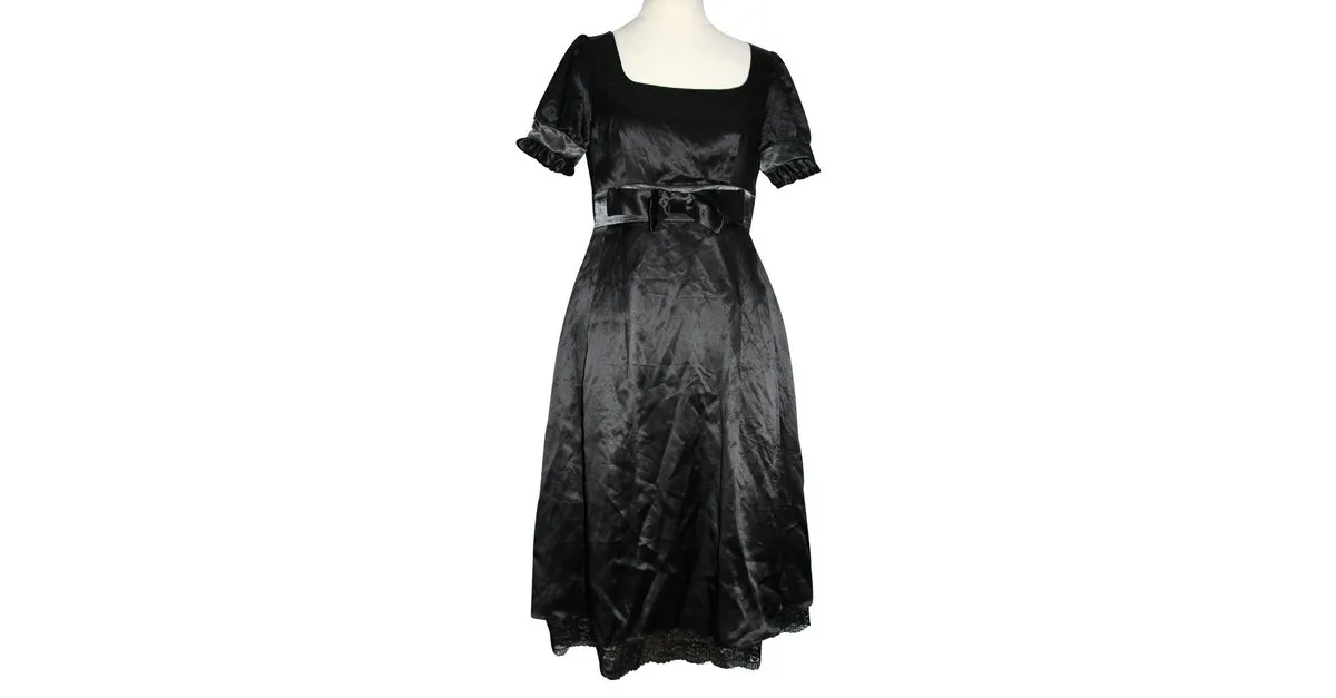 Marc by Marc Jacobs Vestido de seda con encaje Negro 